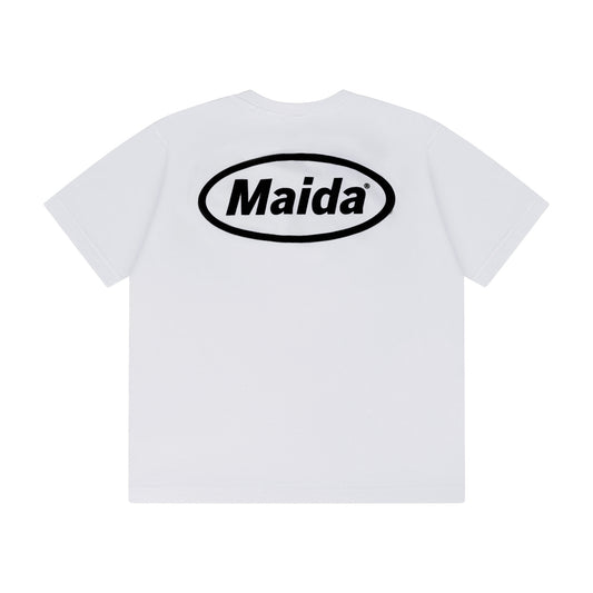 Oval Tee in White / Black