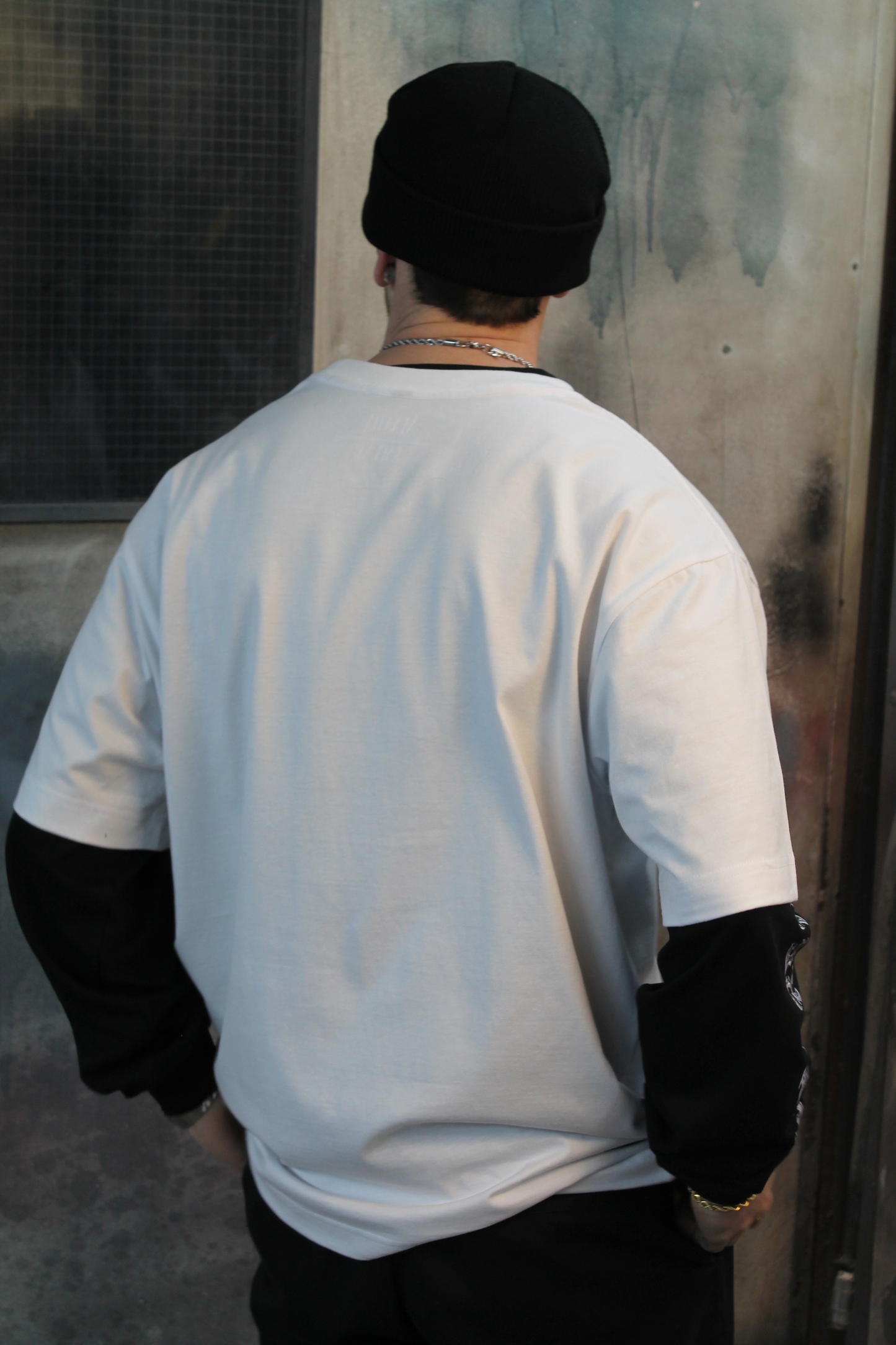 Chrome Black Longsleeve + White Tee Combo